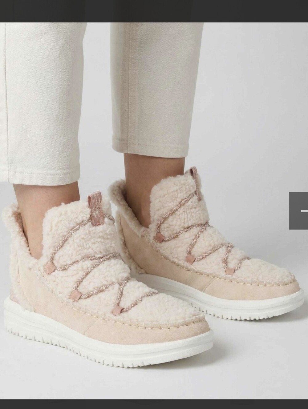 Hey Dude Camden Suede Cozy Cream Boots, Size Women’s US 9w boots #winter